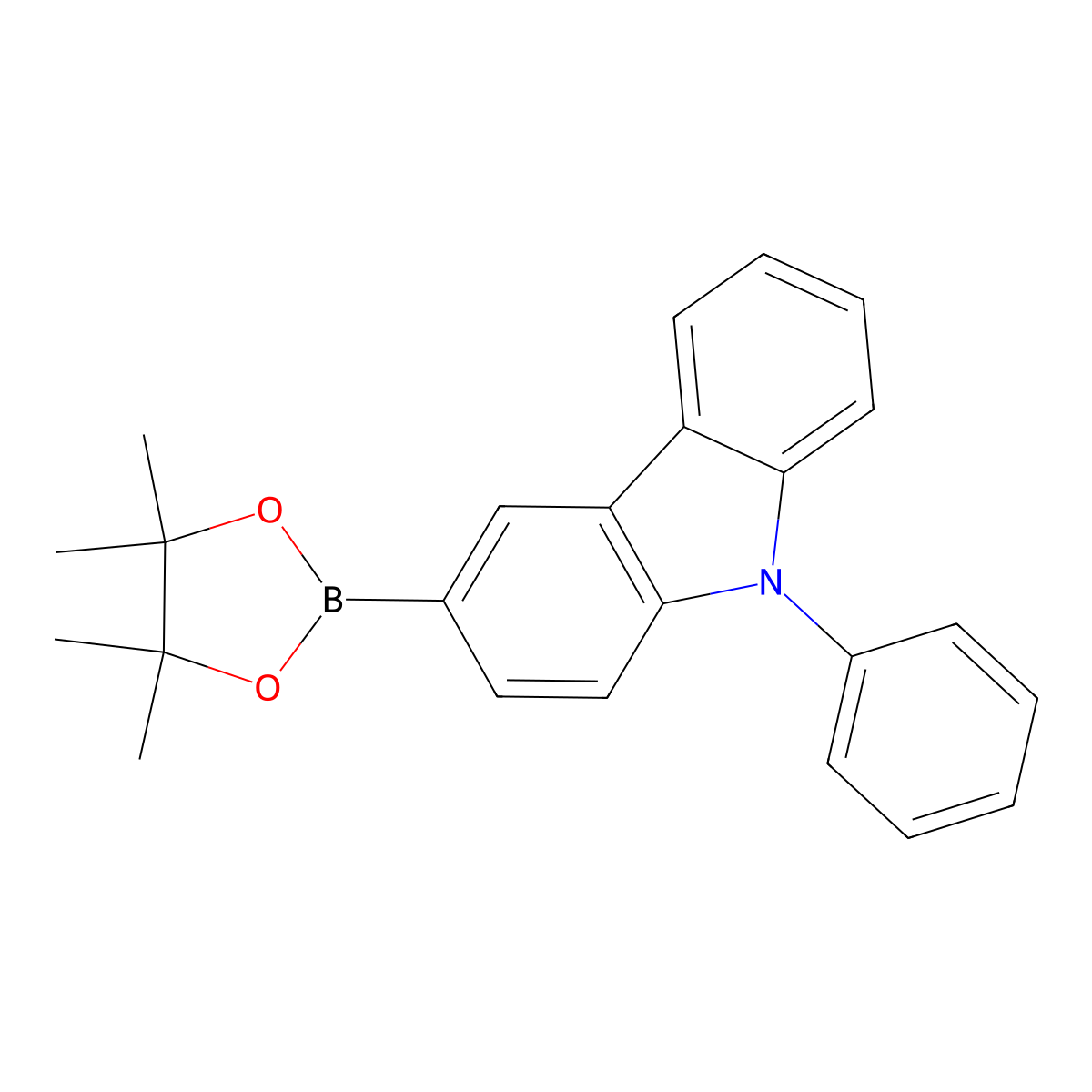 9-Phenyl-3-(4,4,5,5-tetramethyl-1,3,2-dioxaborolan-2-yl)carbazole molecular structure, CAS 1126522-69-7