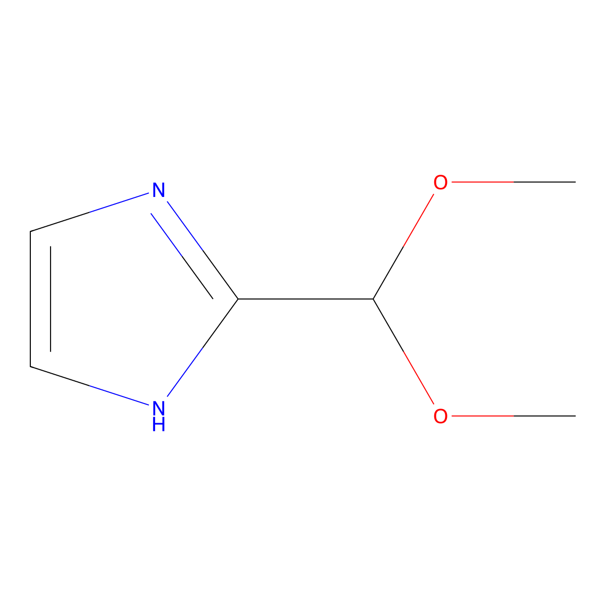 2-(dimethoxymethyl)-1H-imidazole molecular structure, CAS 112655-19-3