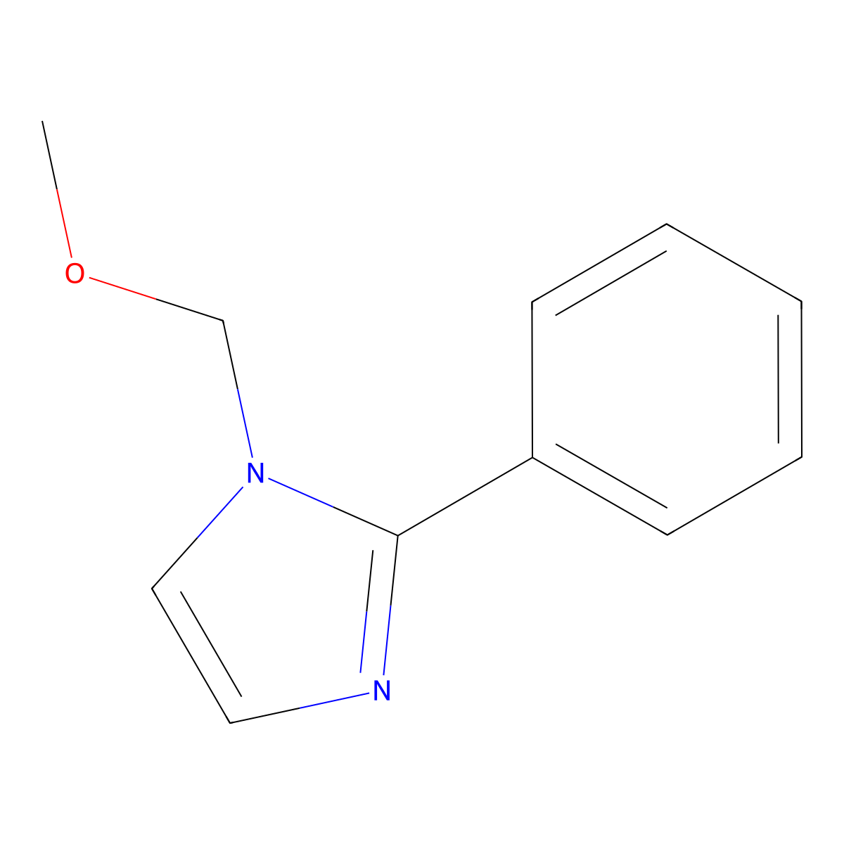 1-(methoxymethyl)-2-phenyl-1H-imidazole molecular structure, CAS 112655-31-9