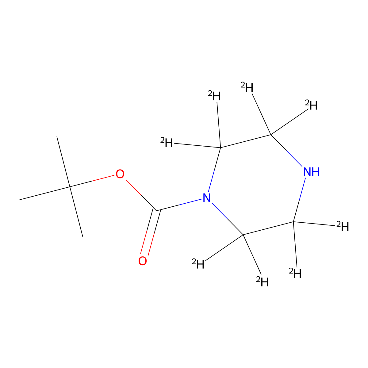 Tert-butyl 2,2,3,3,5,5,6,6-octadeuteriopiperazine-1-carboxylate molecular structure, CAS 1126621-86-0