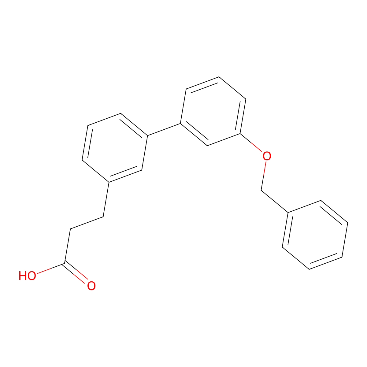 3-(3'-Benzyloxybiphenyl-3-yl)propionic acid molecular structure, CAS 1126625-66-8