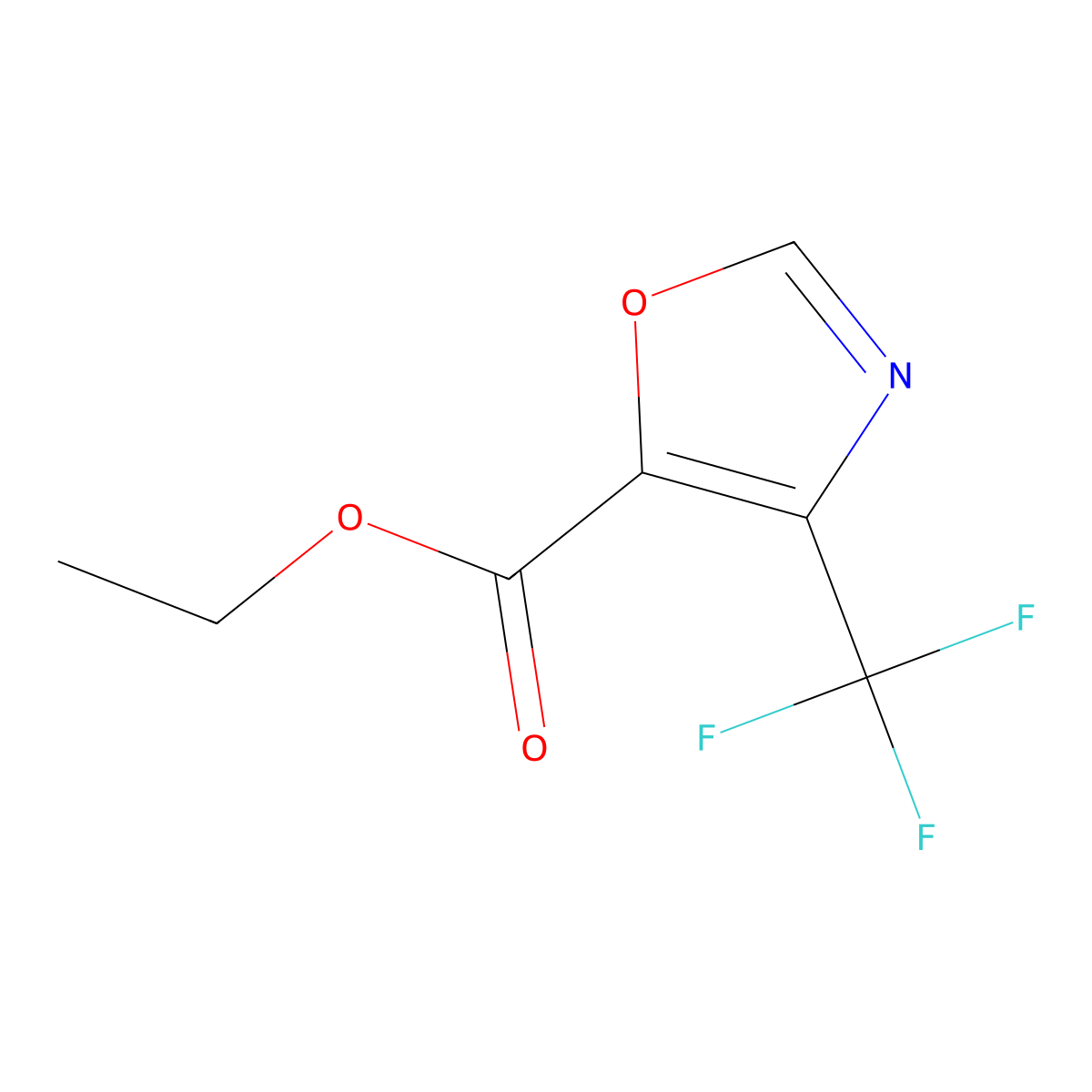 Ethyl 4-(trifluoromethyl)-1,3-oxazole-5-carboxylate molecular structure, CAS 1126633-32-6