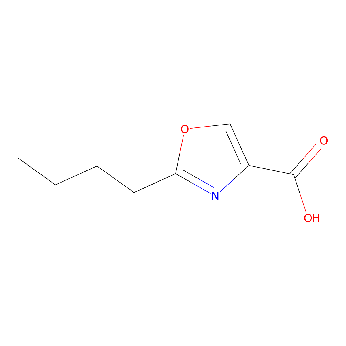 2-Butyloxazole-4-carboxylic Acid molecular structure, CAS 1126634-45-4