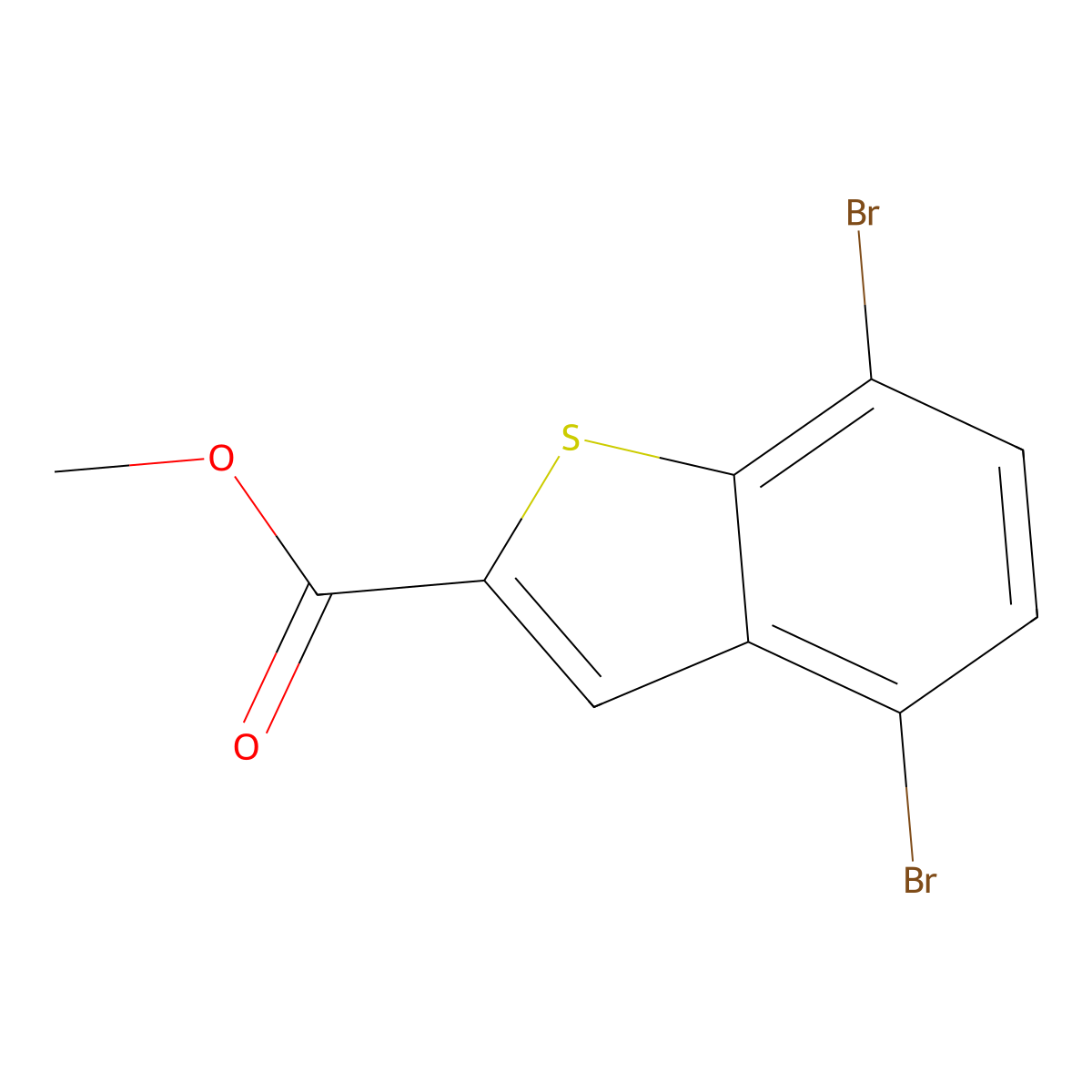 Methyl 4,7-dibromobenZo[b]thiophene-2-carboxylate molecular structure, CAS 1126634-83-0