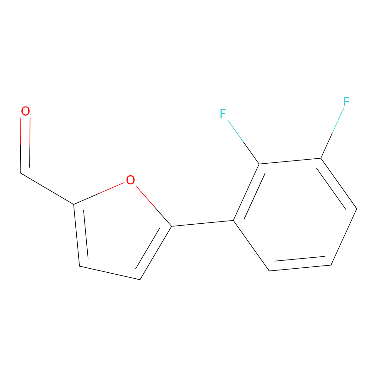 5-(2,3-Difluorophenyl)furan-2-carbaldehyde molecular structure, CAS 1126635-06-0