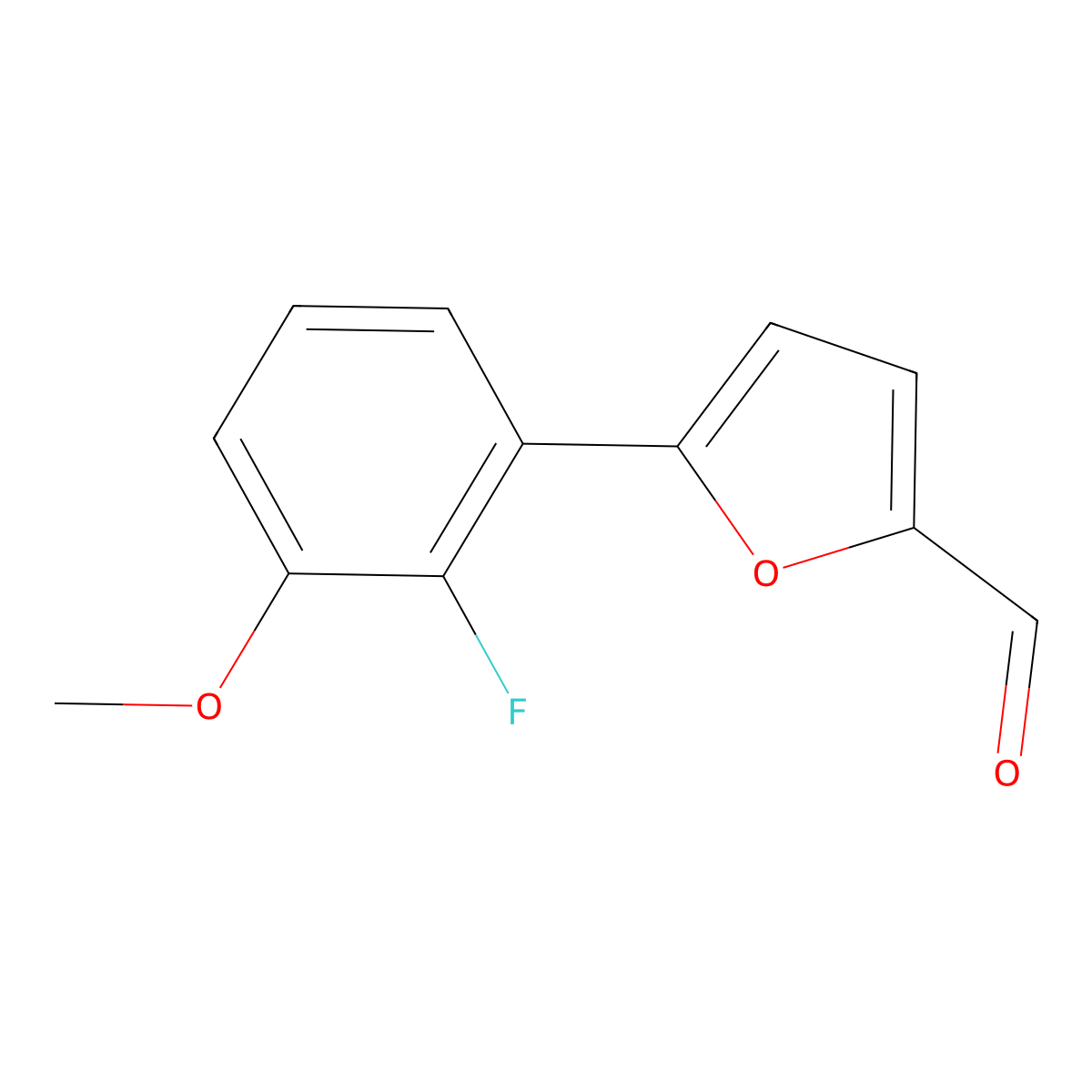 5-(2-Fluoro-3-methoxyphenyl)furan-2-carbaldehyde molecular structure, CAS 1126635-09-3