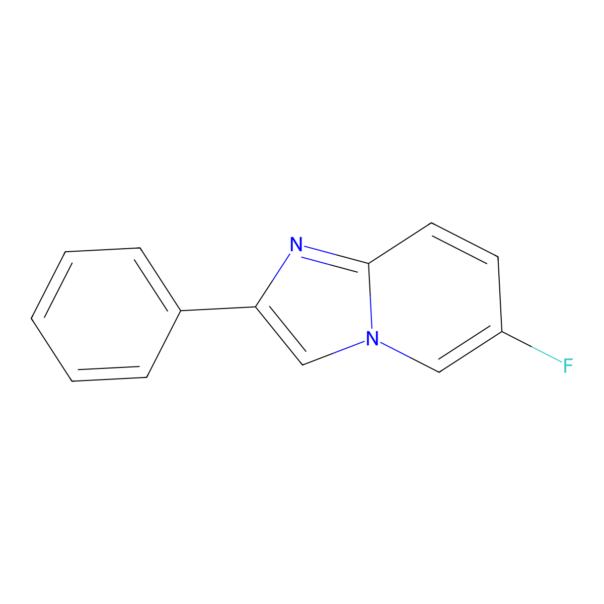 6-Fluoro-2-phenylimidazo[1,2-a]pyridine molecular structure, CAS 1126635-20-8