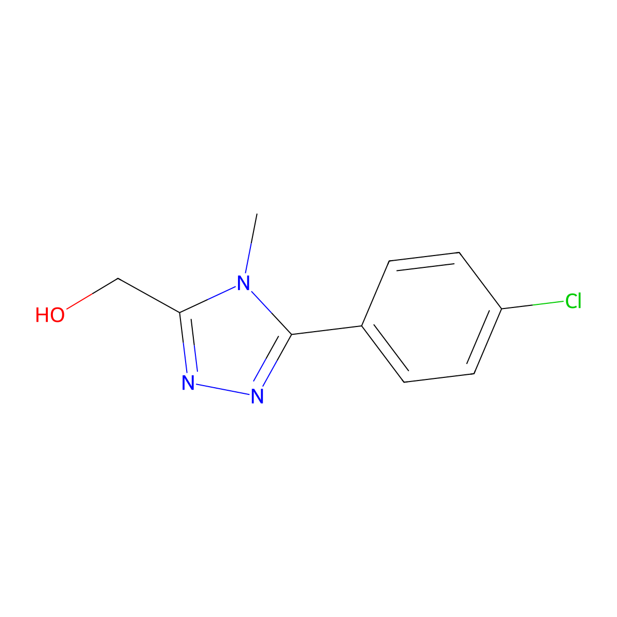 [5-(4-chlorophenyl)-4-methyl-4H-1,2,4-triazol-3-yl]methanol molecular structure, CAS 1126635-66-2
