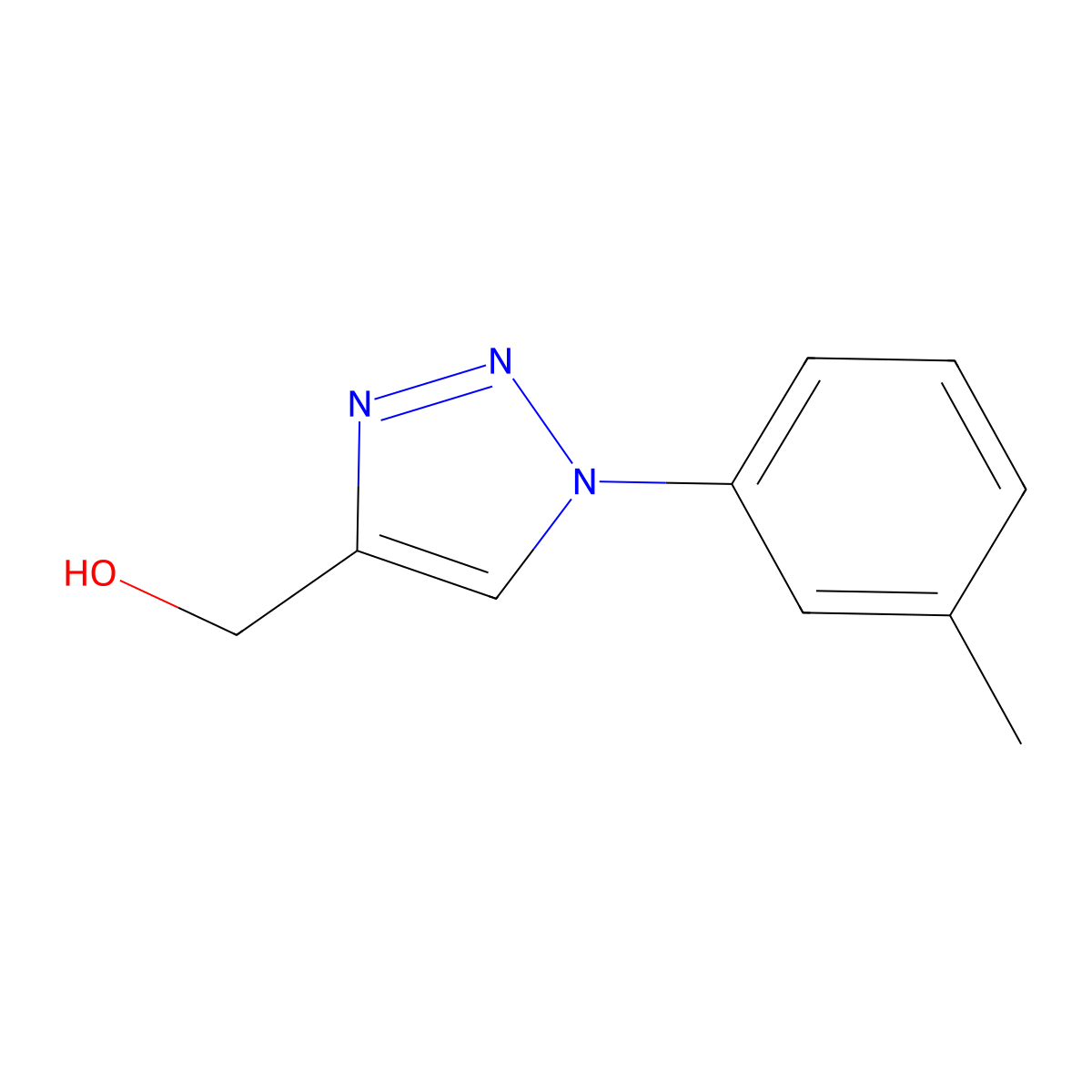 [1-(3-methylphenyl)-1H-1,2,3-triazol-4-yl]methanol molecular structure, CAS 1126635-69-5