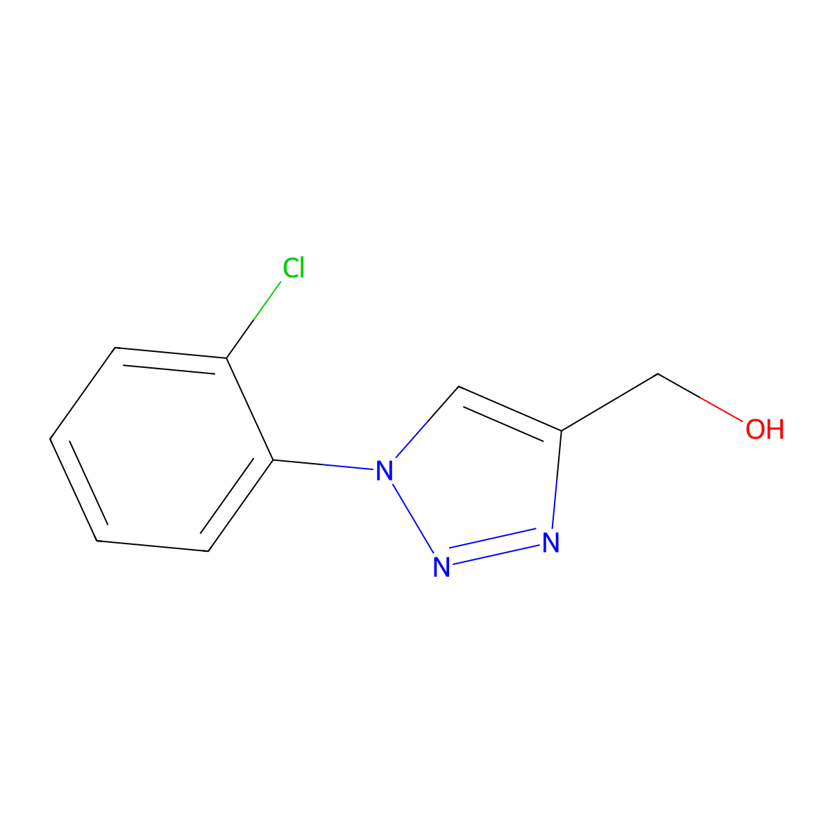 (1-(2-chlorophenyl)-1H-1,2,3-triazol-4-yl)methanol molecular structure, CAS 1126635-72-0