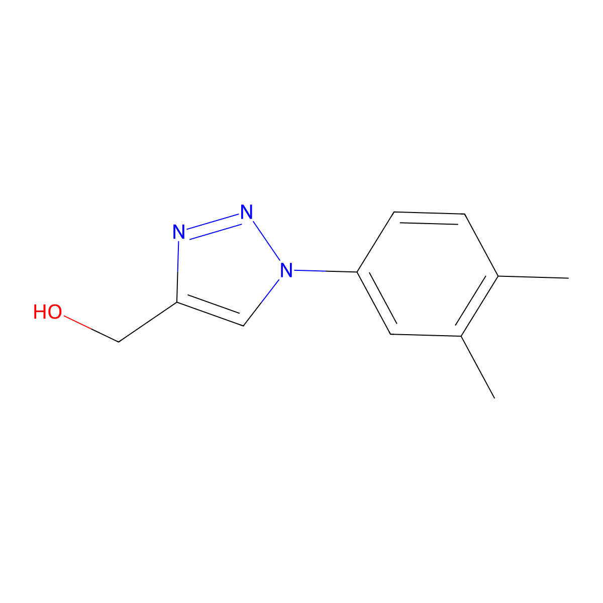 [1-(3,4-dimethylphenyl)-1H-1,2,3-triazol-4-yl]methanol molecular structure, CAS 1126635-76-4
