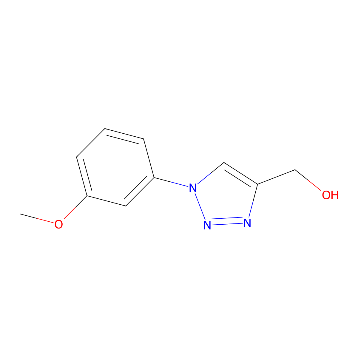 [1-(3-methoxyphenyl)-1H-1,2,3-triazol-4-yl]methanol molecular structure, CAS 1126635-79-7