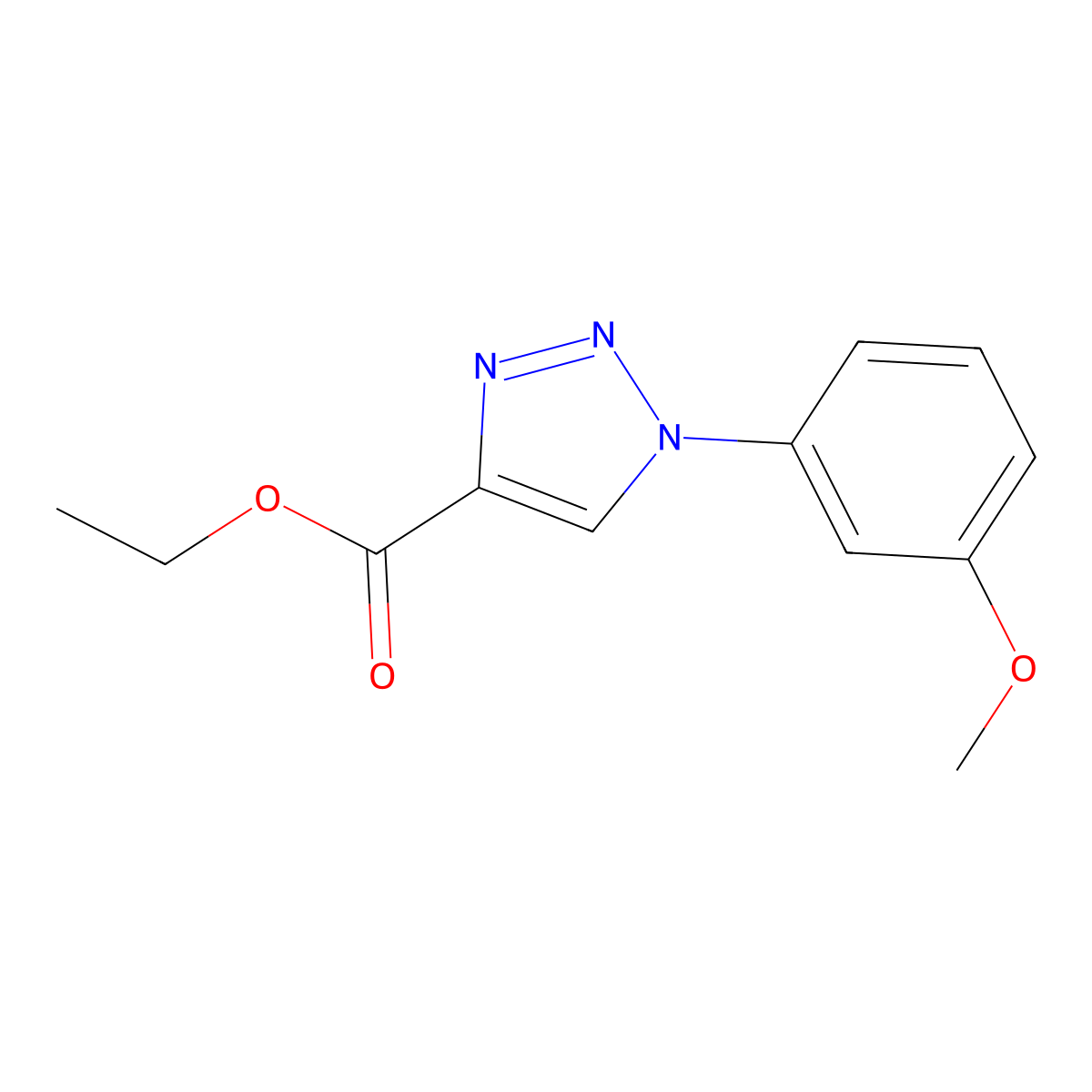 ethyl 1-(3-methoxyphenyl)-1H-1,2,3-triazole-4-carboxylate molecular structure, CAS 1126635-91-3