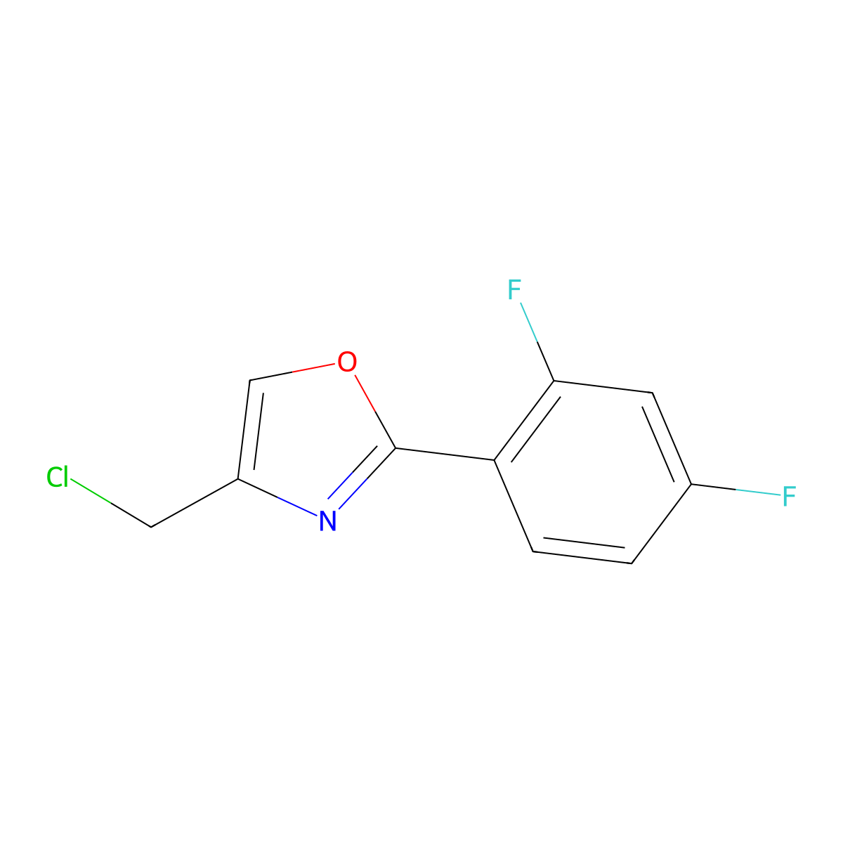 4-(Chloromethyl)-2-(2,4-difluorophenyl)-1,3-oxazole molecular structure, CAS 1126636-17-6