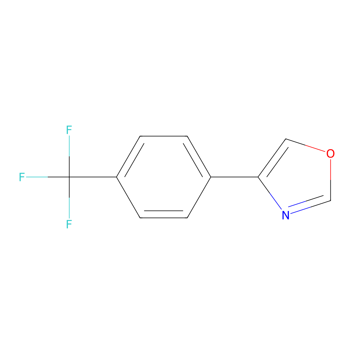 4-(4-(Trifluoromethyl)phenyl)oxazole molecular structure, CAS 1126636-40-5