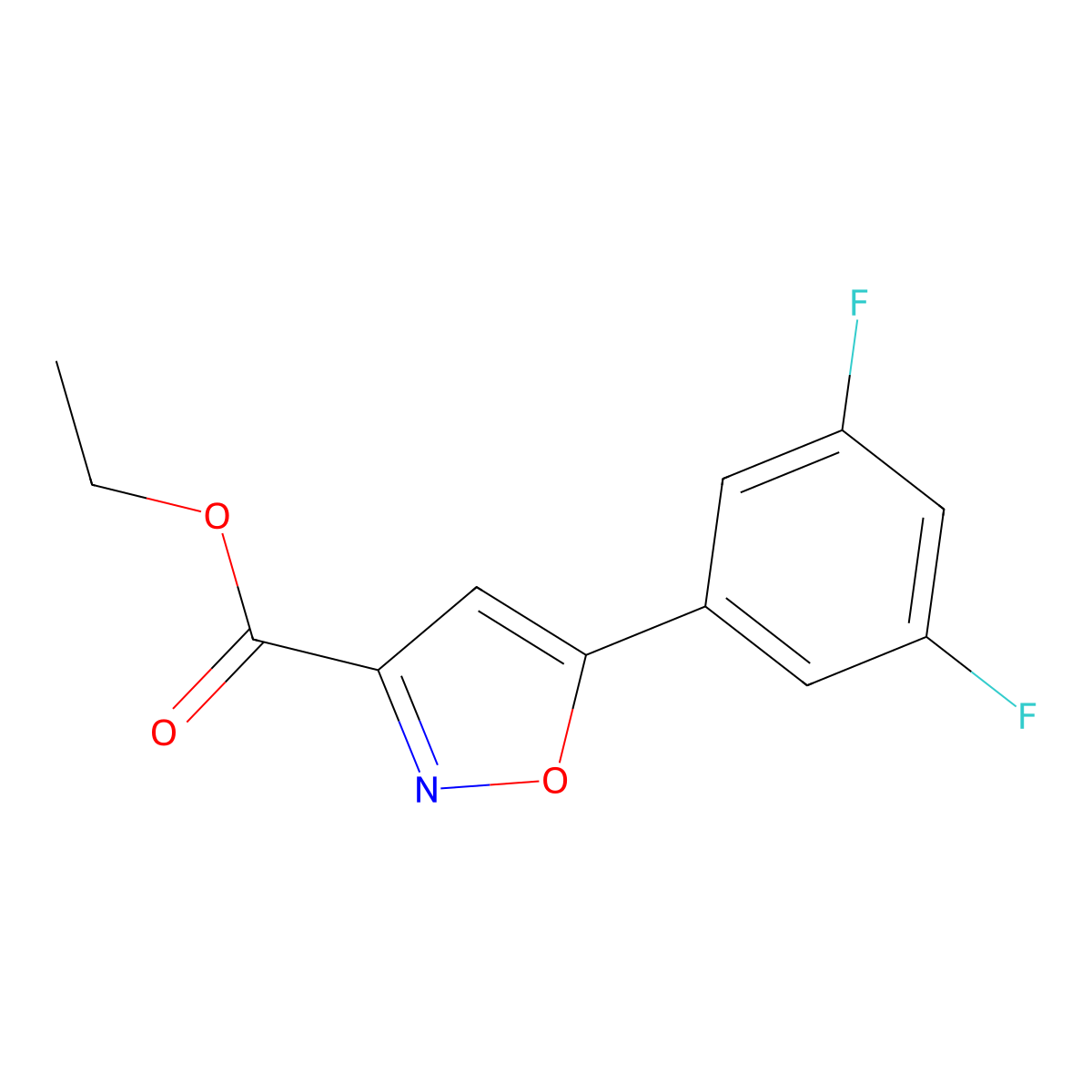 Ethyl 5-(3,5-Difluorophenyl)isoxazole-3-carboxylate molecular structure, CAS 1126636-58-5