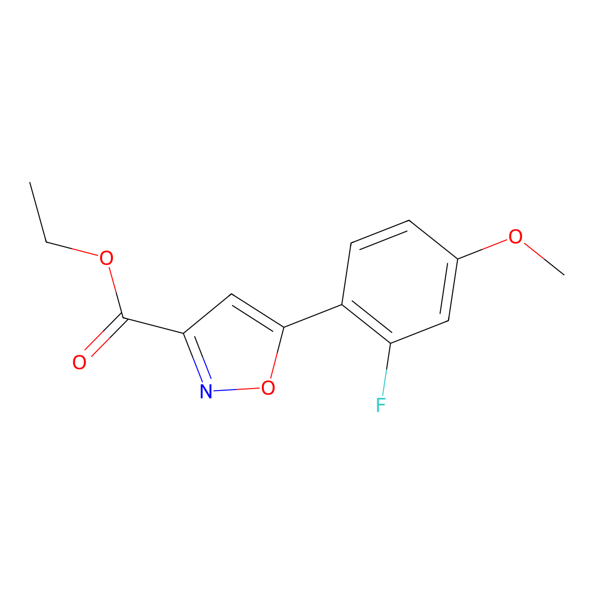 Ethyl 5-(2-Fluoro-4-methoxyphenyl)isoxazole-3-carboxylate molecular structure, CAS 1126636-60-9
