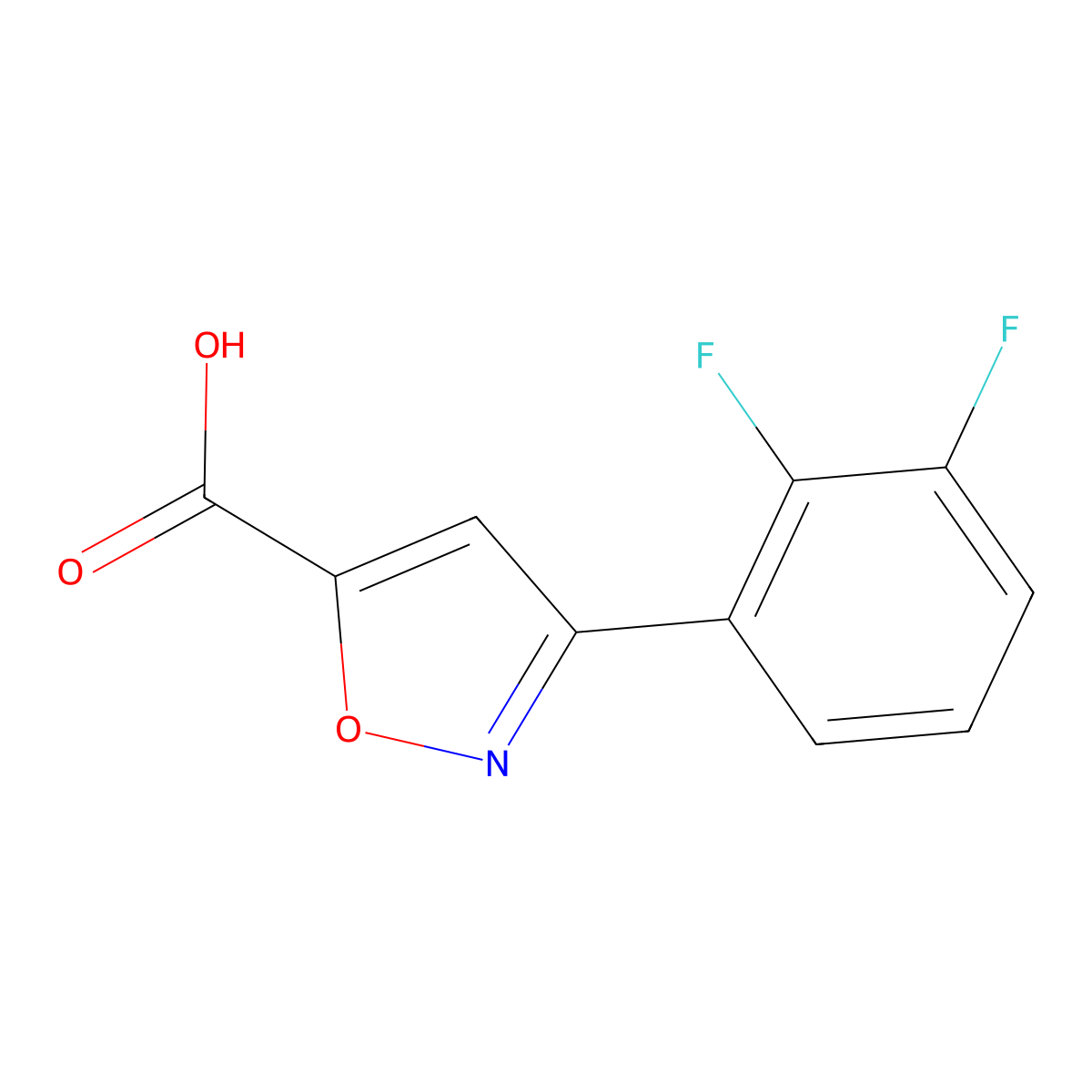 3-(2,3-Difluorophenyl)isoxazole-5-carboxylic acid molecular structure, CAS 1126636-77-8