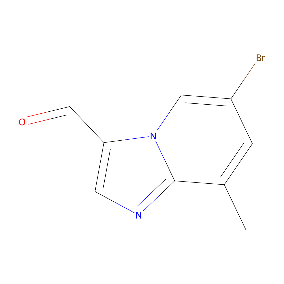 6-Bromo-8-methylimidazo[1,2-a]pyridine-3-carbaldehyde molecular structure, CAS 1126636-93-8