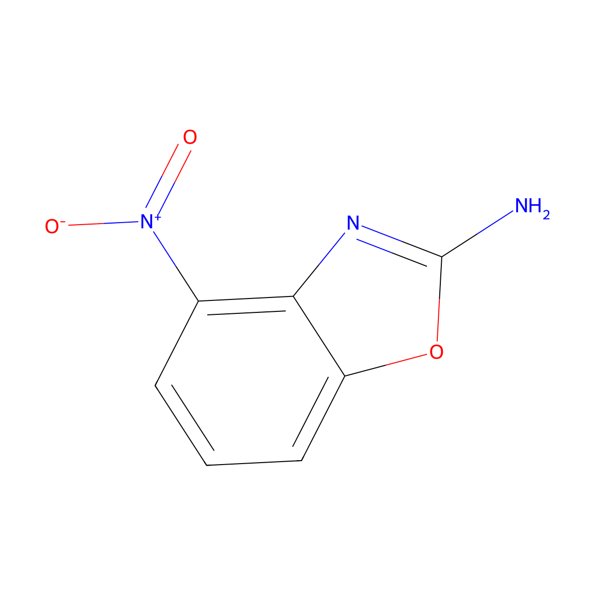 4-Nitro-1,3-benzoxazol-2-amine molecular structure, CAS 1126637-53-3