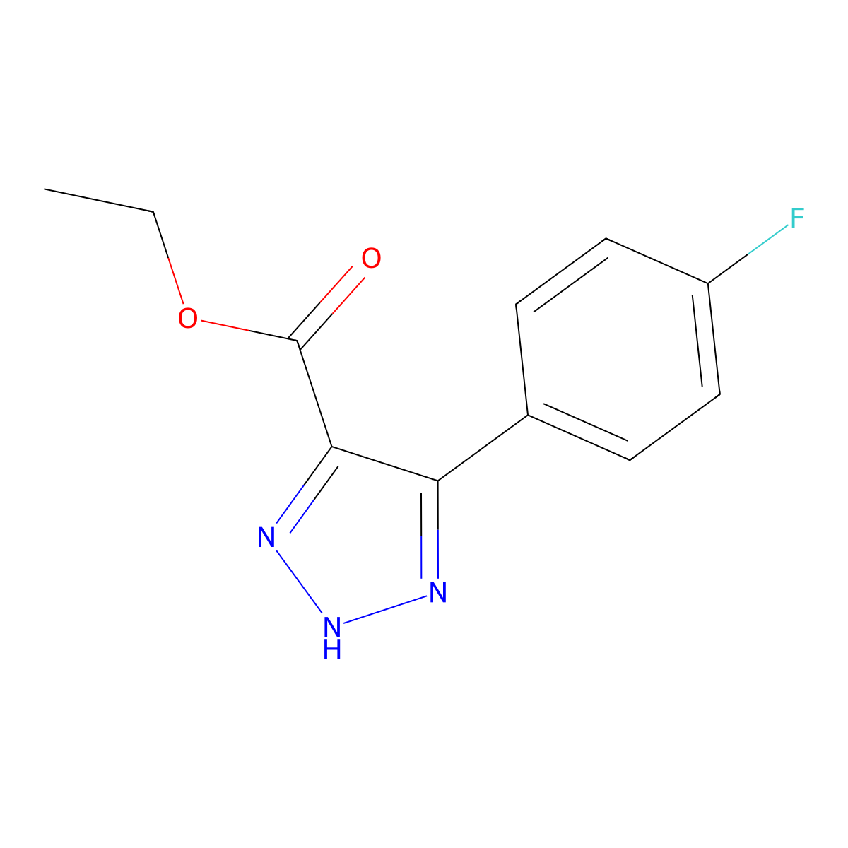 ethyl 5-(4-fluorophenyl)-1H-1,2,3-triazole-4-carboxylate molecular structure, CAS 1126638-05-8