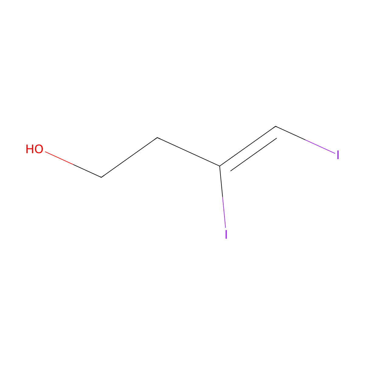 (3E)-3,4-diiodobut-3-en-1-ol molecular structure, CAS 1126638-97-8