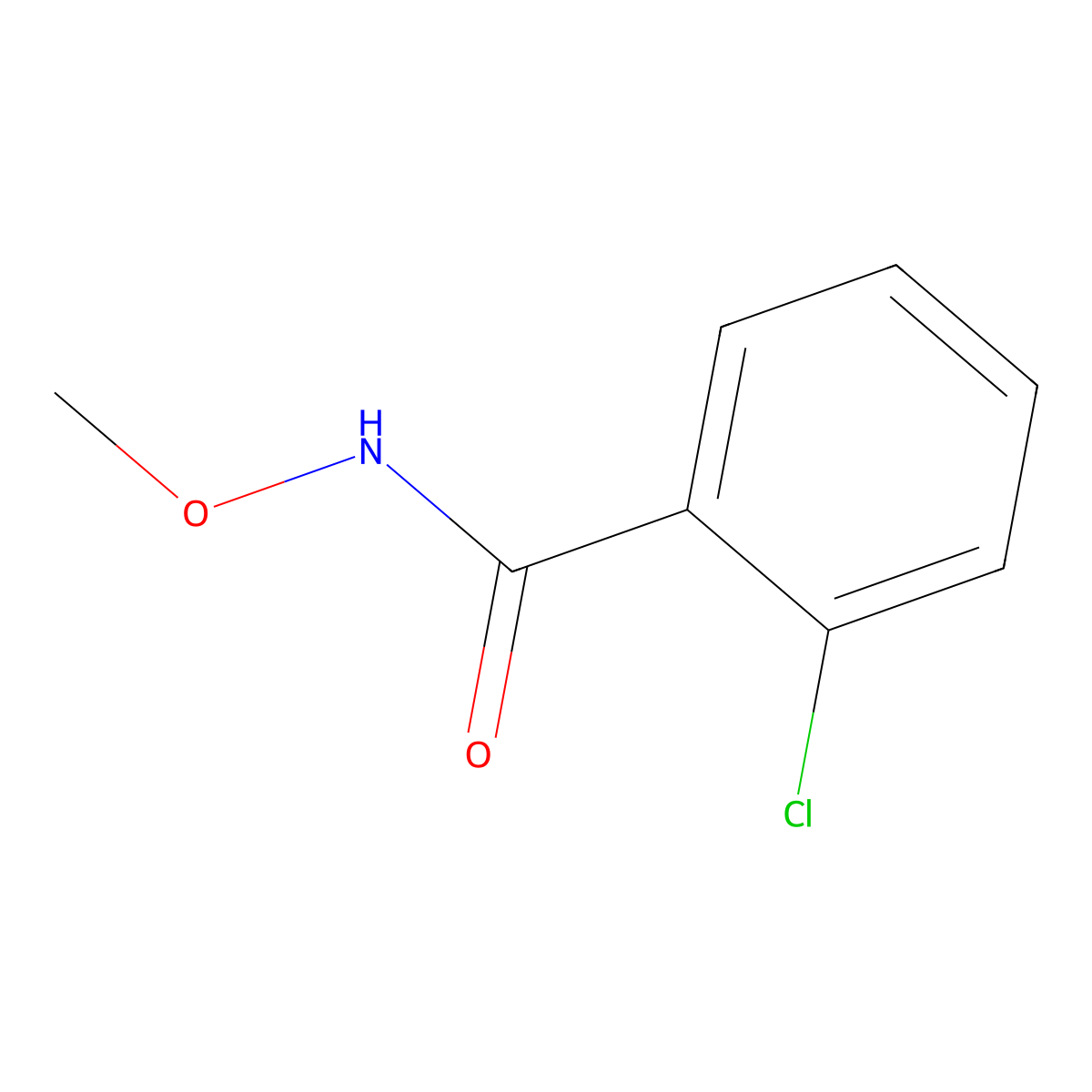 2-Chloro-N-methoxybenzamide molecular structure, CAS 112664-07-0