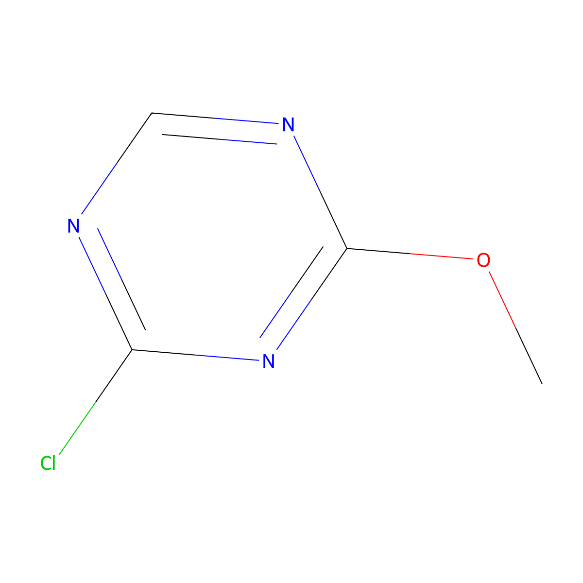 2-Chloro-4-methoxy-1,3,5-triazine molecular structure, CAS 112667-87-5