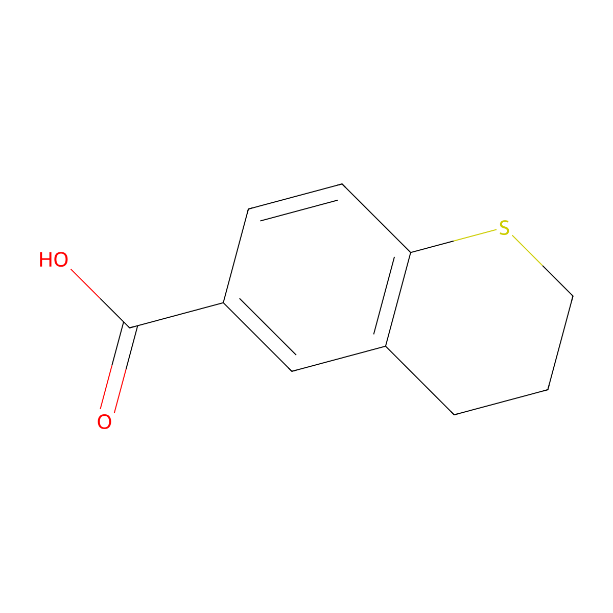 2H-1-Benzothiopyran-6-carboxylic acid, 3,4-dihydro- molecular structure, CAS 112669-50-8