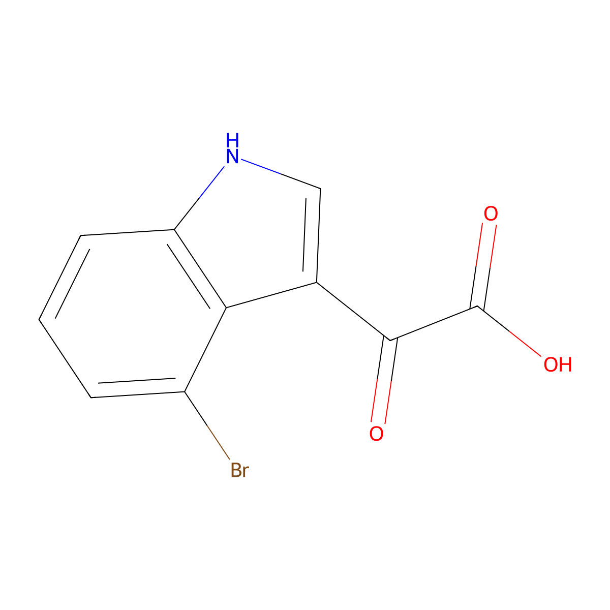 2-(4-Bromo-3-indolyl)-2-oxoacetic Acid molecular structure, CAS 1126693-15-9
