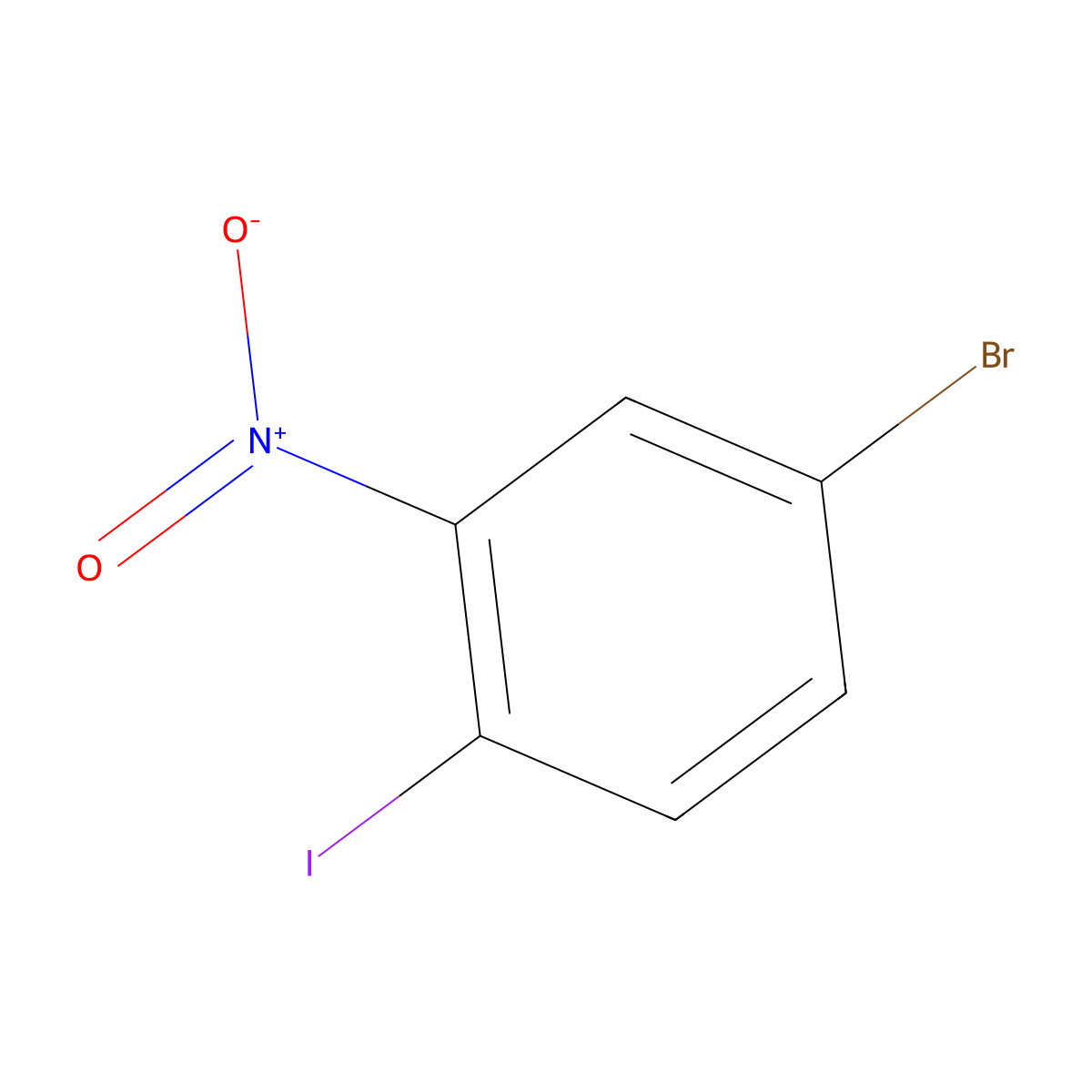 4-Bromo-1-iodo-2-nitrobenzene molecular structure, CAS 112671-42-8