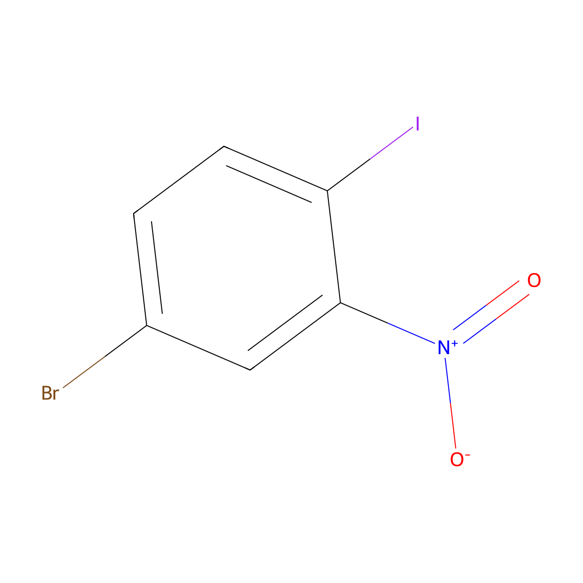 4-Bromo-1-iodo-2-nitrobenzene molecular structure, CAS 112671-42-8