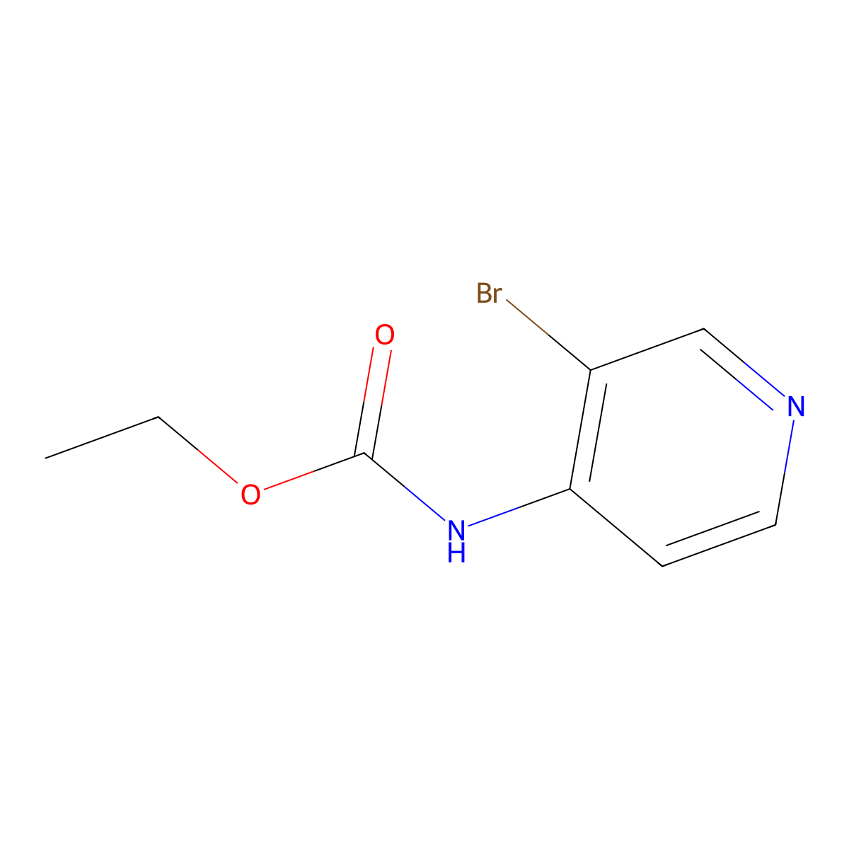 ethyl N-(3-bromopyridin-4-yl)carbamate molecular structure, CAS 112671-56-4