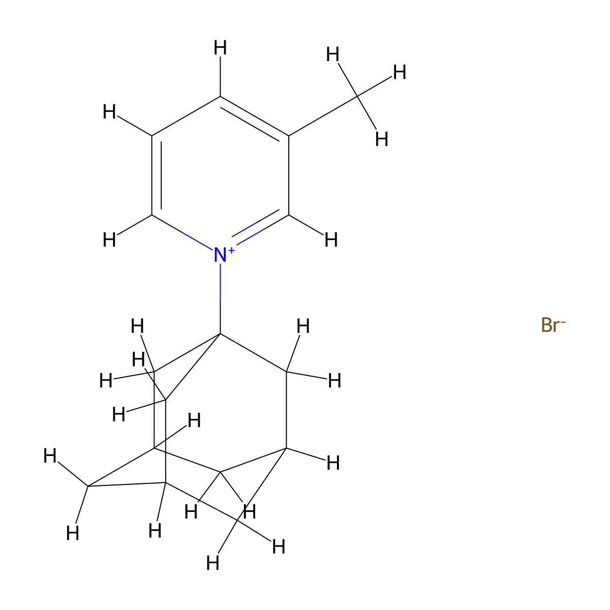 1-(1-Adamantyl)-3-methylpyridinium bromide molecular structure, CAS 112671-76-8