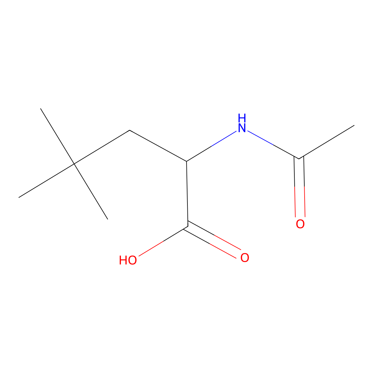 (S)-2-Acetamido-4,4-dimethylpentanoic acid molecular structure, CAS 112674-65-4