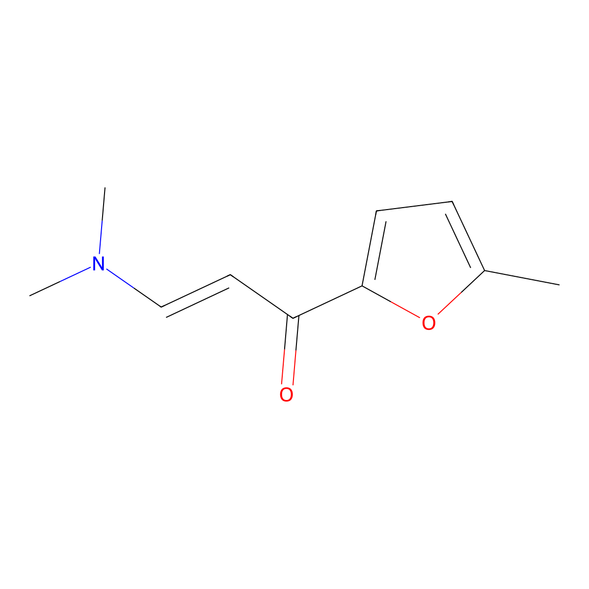 3-(Dimethylamino)-1-(5-methylfuran-2-yl)prop-2-en-1-one molecular structure, CAS 112677-05-1