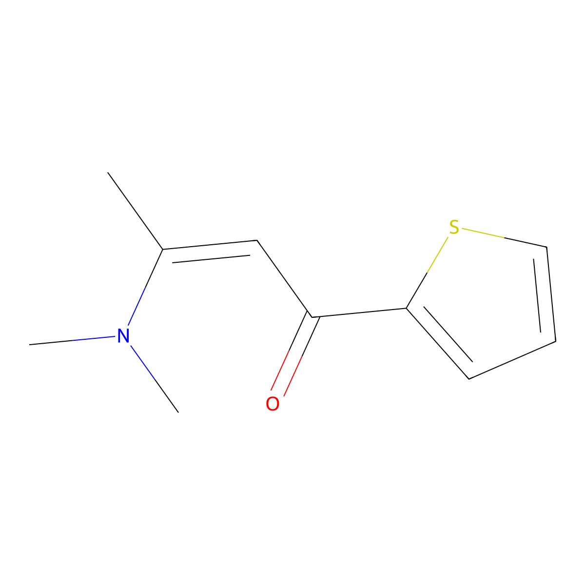 3-(Dimethylamino)-1-(2-thienyl)-2-buten-1-one molecular structure, CAS 112677-16-4