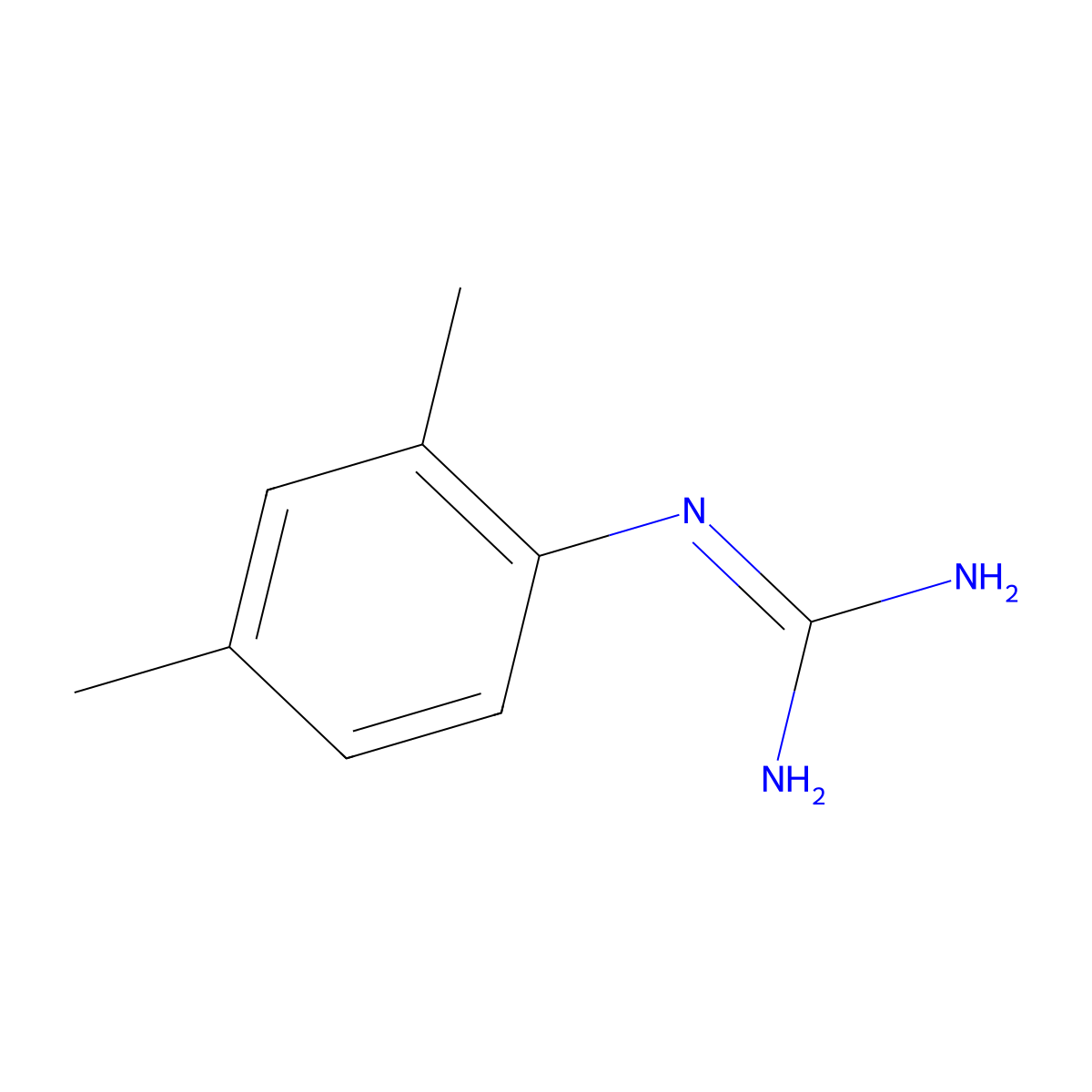 2-(2,4-Dimethylphenyl)guanidine molecular structure, CAS 112677-30-2