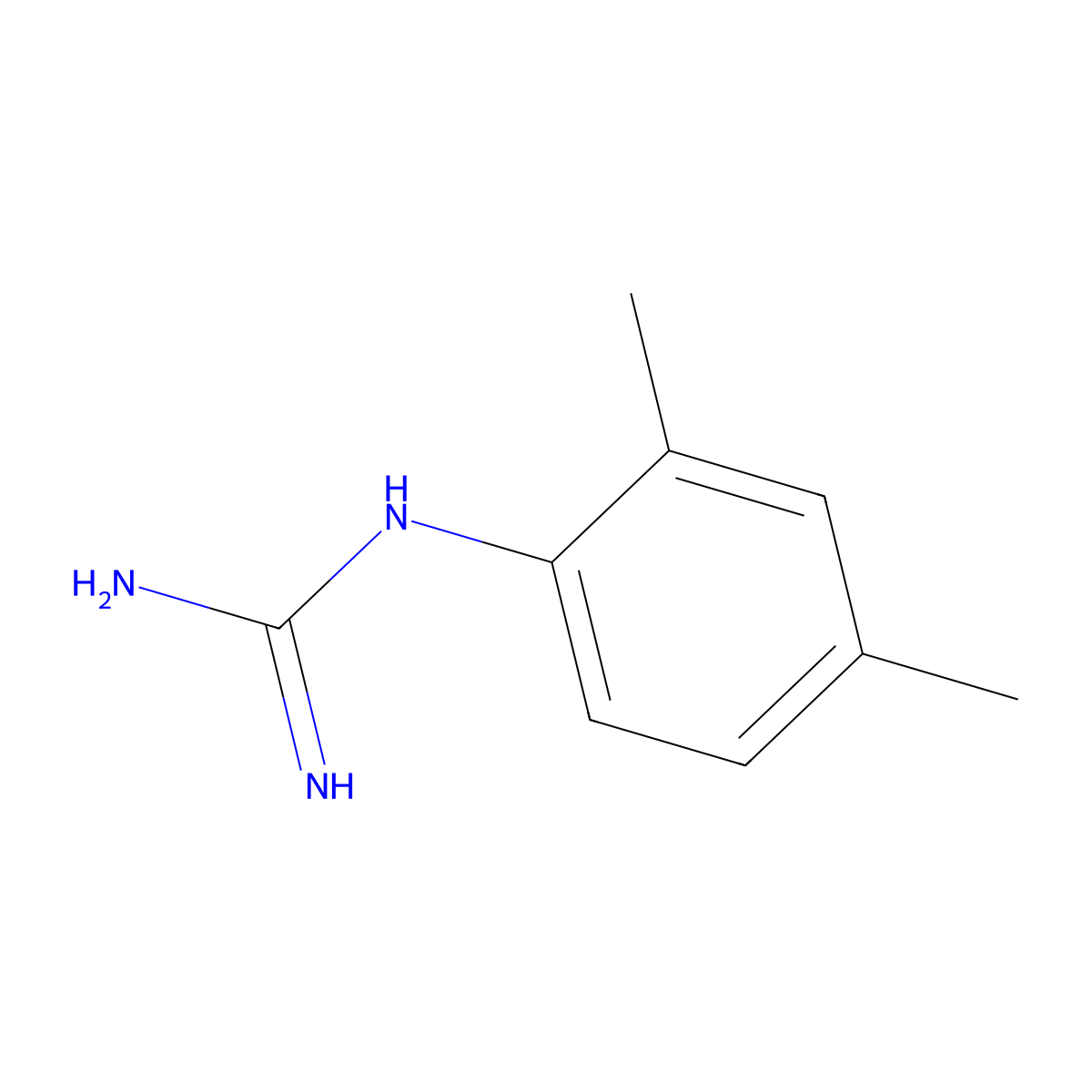 2-(2,4-Dimethylphenyl)guanidine molecular structure, CAS 112677-30-2