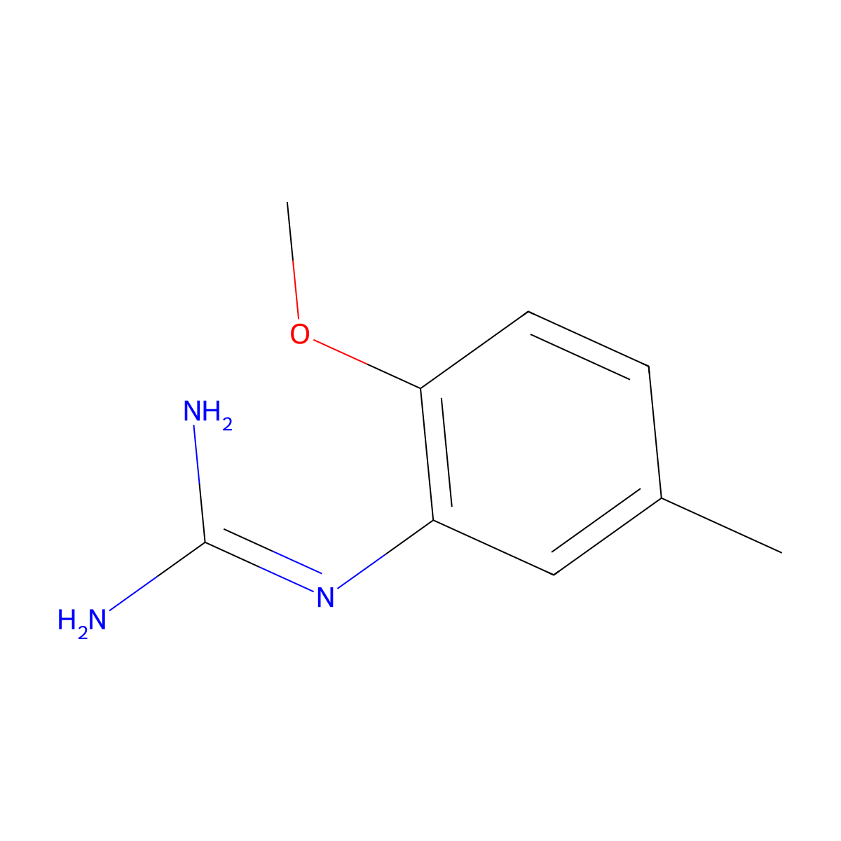 1-(2-Methoxy-5-methylphenyl)guanidine molecular structure, CAS 112677-35-7