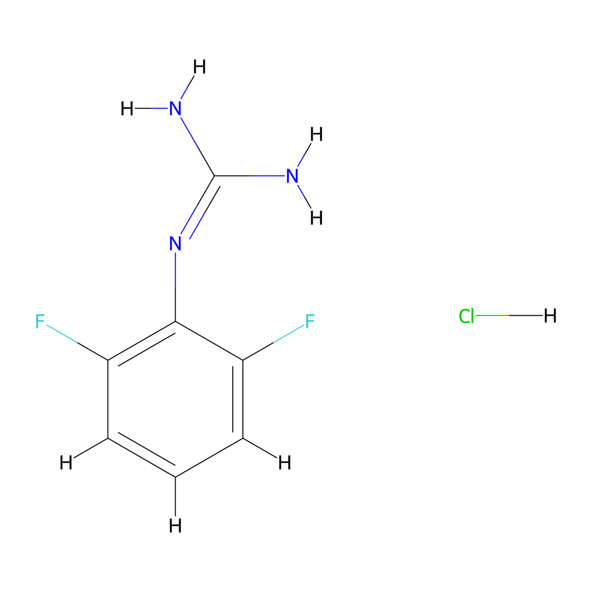N-(2,6-difluorophenyl)guanidine hydrochloride molecular structure, CAS 112677-41-5