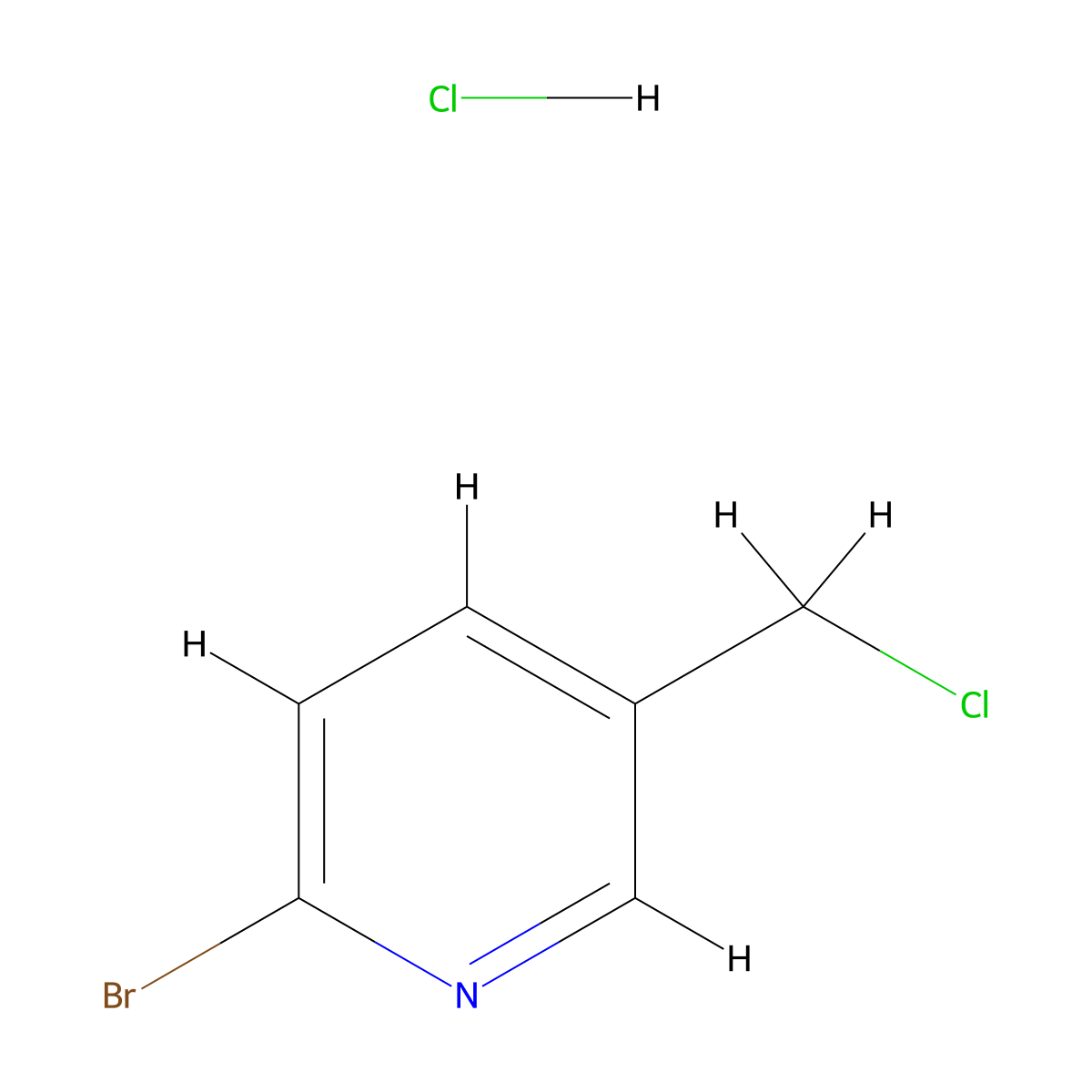2-Bromo-5-(chloromethyl)pyridine hydrochloride molecular structure, CAS 1126779-39-2