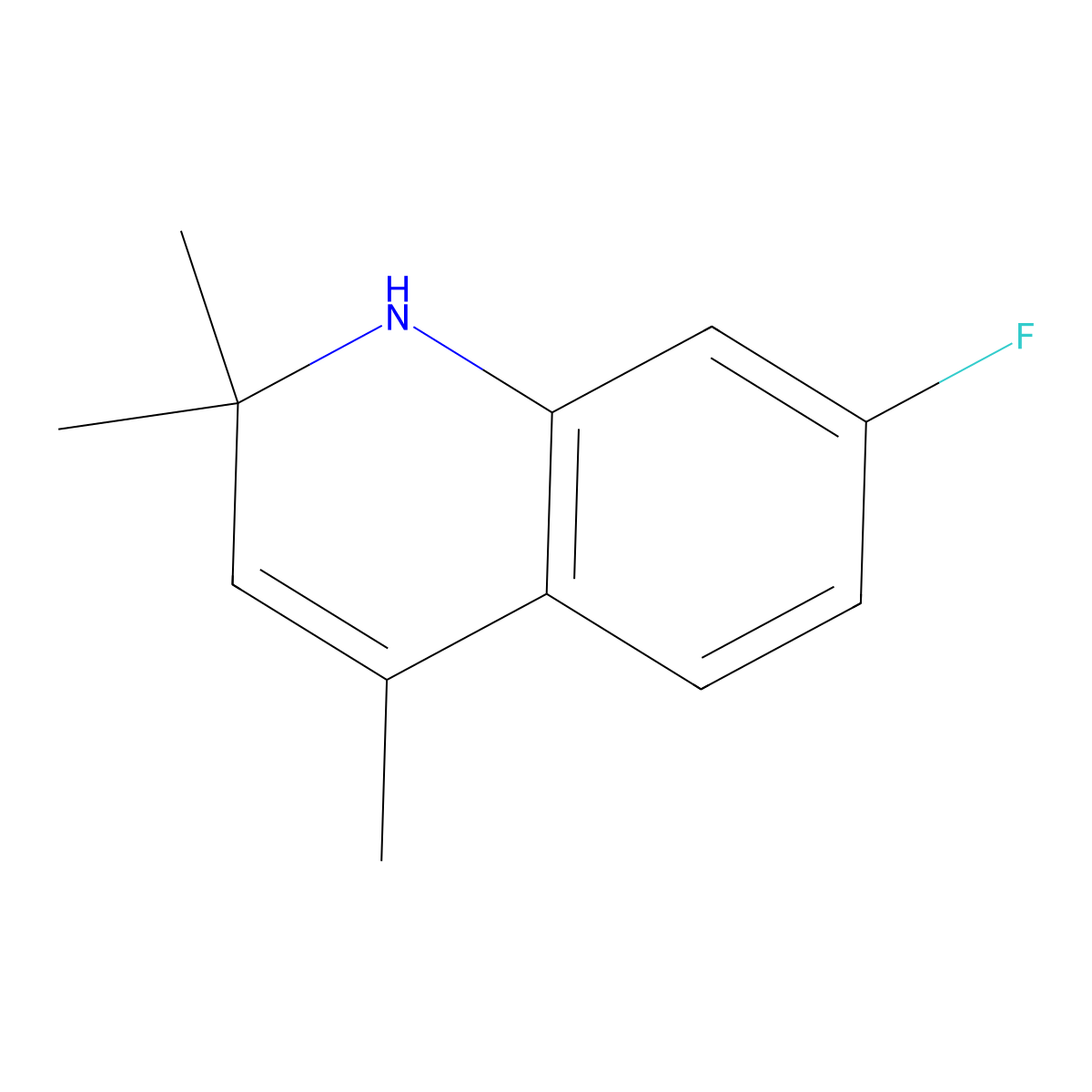 7-Fluoro-2,2,4-trimethyl-1,2-dihydroquinoline molecular structure, CAS 1126823-41-3