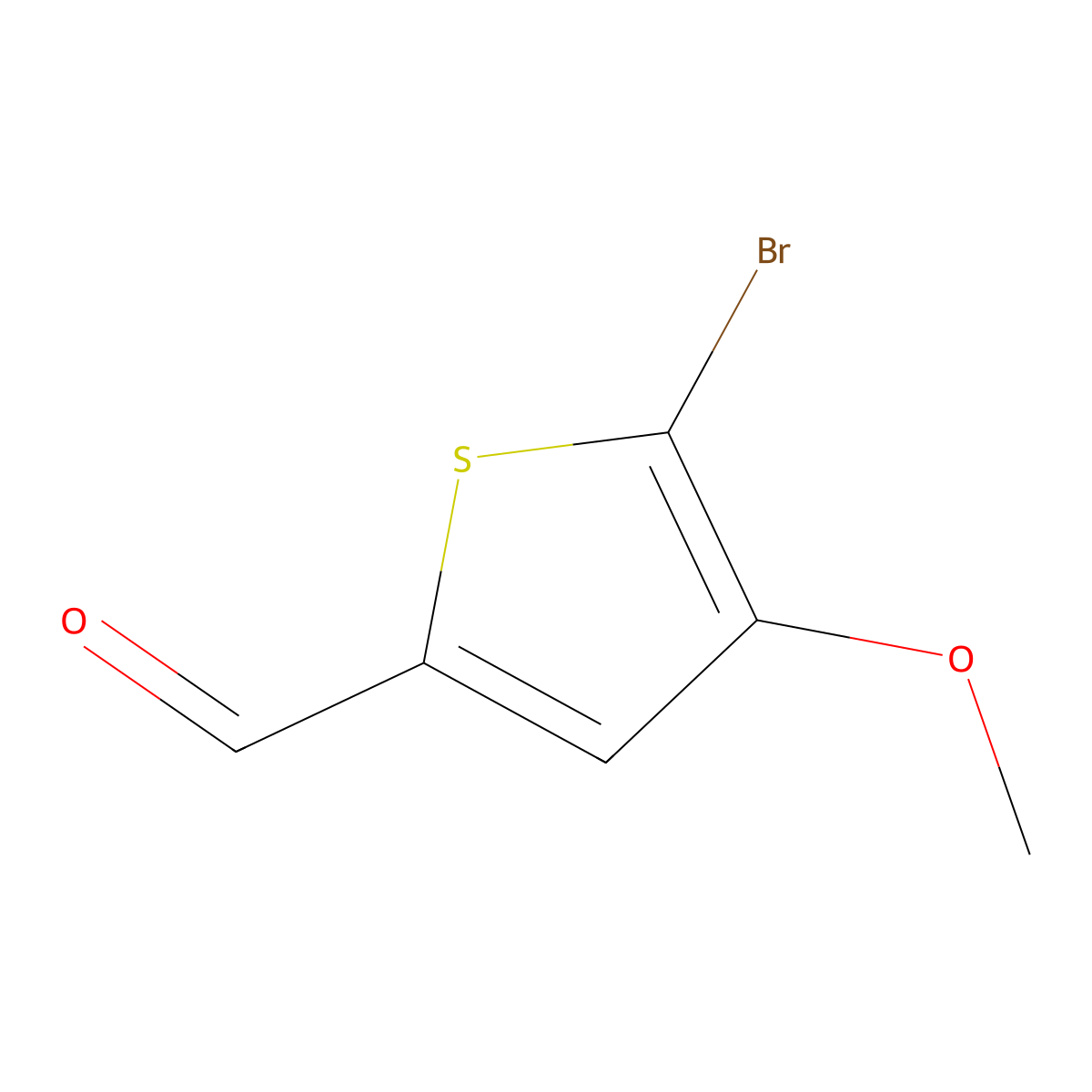 5-Bromo-4-methoxythiophene-2-carbaldehyde molecular structure, CAS 1126824-02-9