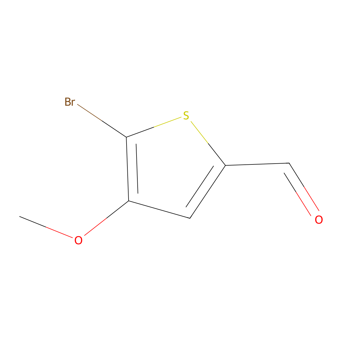 5-Bromo-4-methoxythiophene-2-carbaldehyde molecular structure, CAS 1126824-02-9