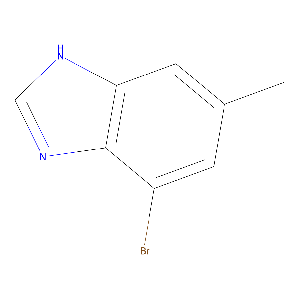 4-Bromo-6-methyl-3H-1,3-benzodiazole molecular structure, CAS 1126824-09-6