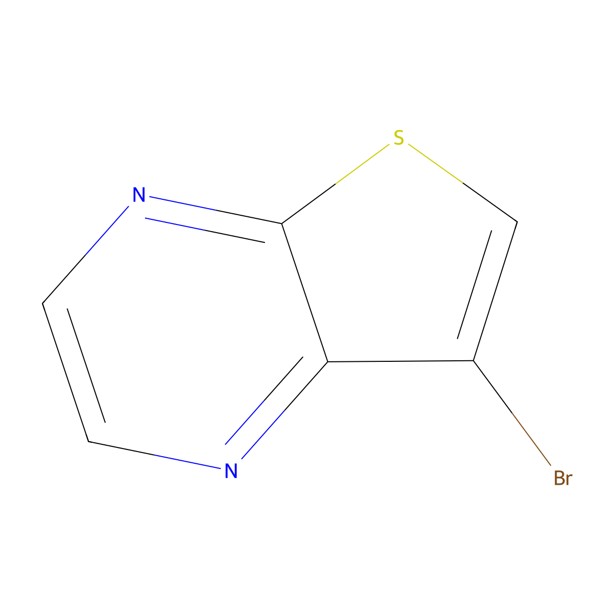 7-Bromothieno[2,3-b]pyrazine molecular structure, CAS 1126824-72-3