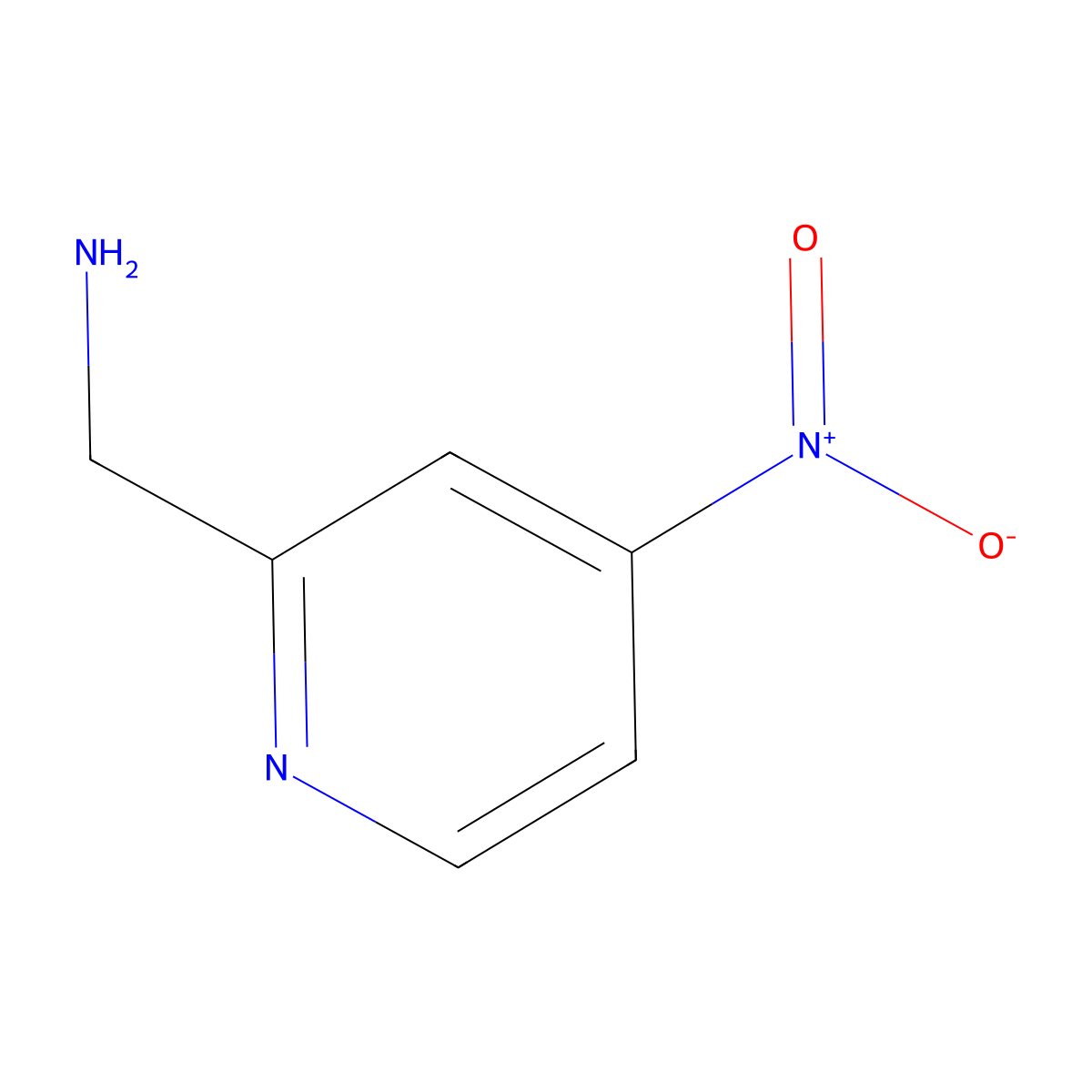 (4-Nitropyridin-2-YL)methanamine molecular structure, CAS 1126854-42-9