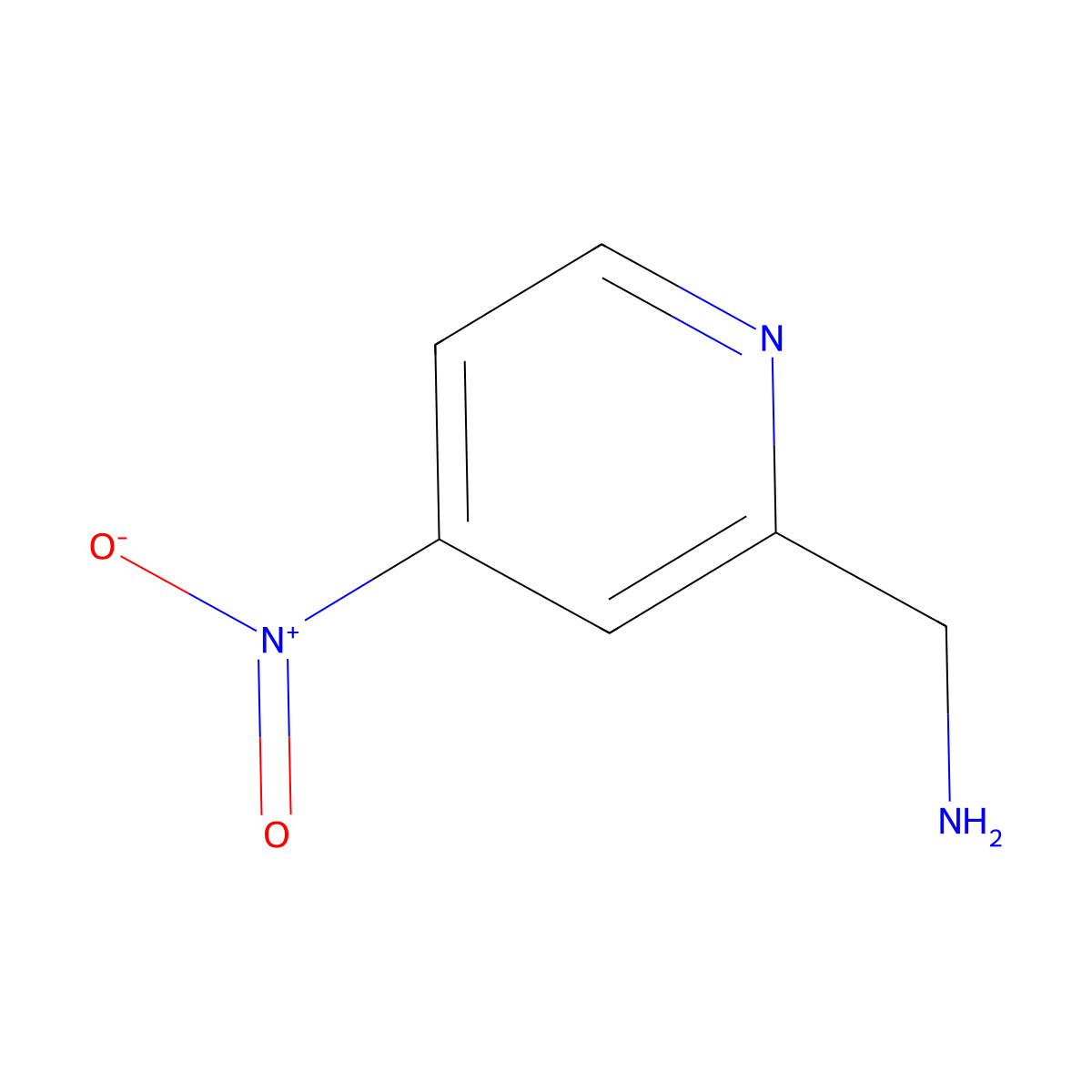 (4-Nitropyridin-2-YL)methanamine molecular structure, CAS 1126854-42-9