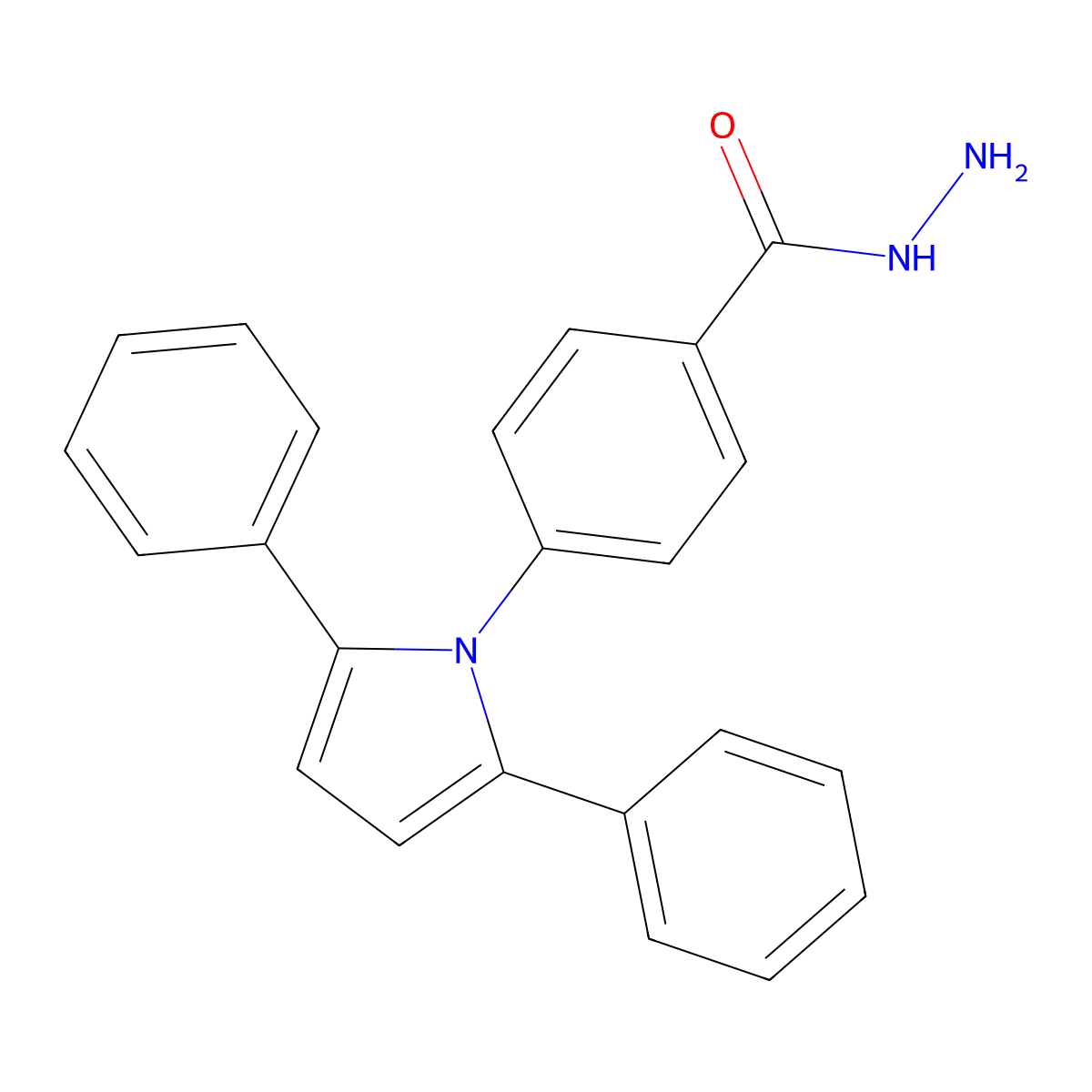 4-(2,5-diphenyl-1H-pyrrol-1-yl)benzohydrazide molecular structure, CAS 112686-44-9